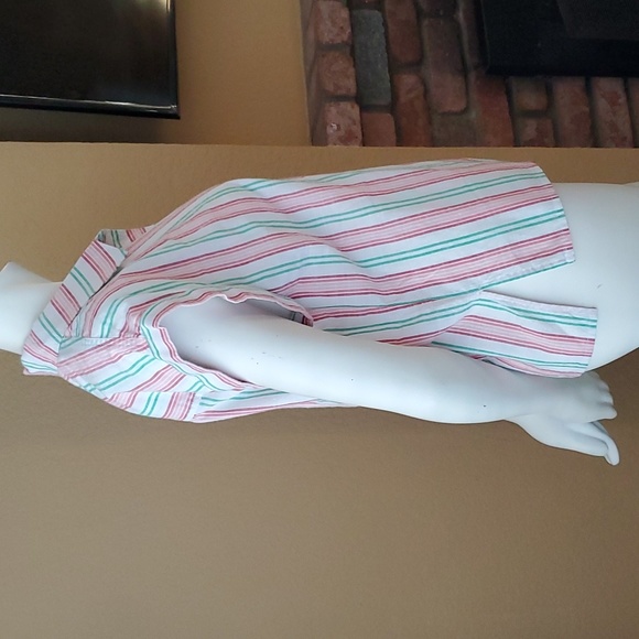 STYLE & CO Striped 100% Cotton Button Down Collared Top SIZE: PETITE LARGE - Picture 4 of 12